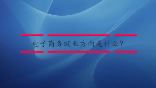 電子商務就業方向是什么